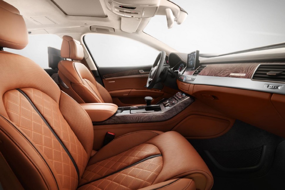 Audi's A8 Exclusive Concept flagship does wood trim with tact