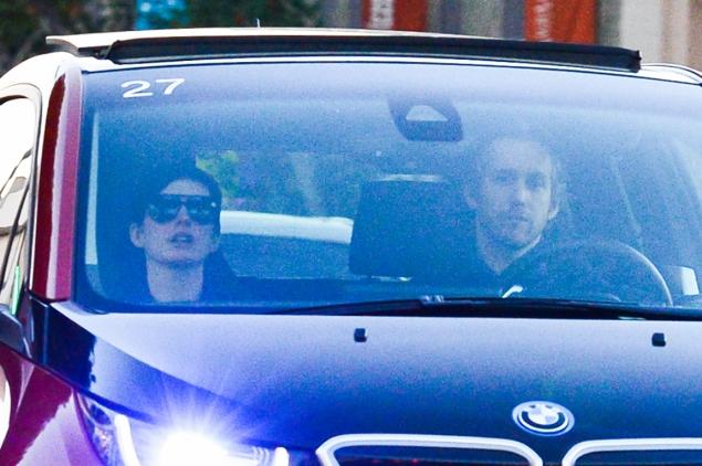 Anne Hathaway takes spin in BMW i3 electric car