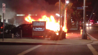 Multiple Cars Set on Fire at Santa Monica BMW Dealership; 1 in Custody