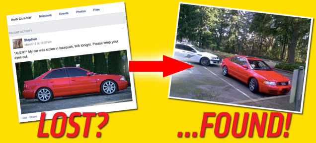 Stolen Audi Recovered Thanks To The Internet And A Really Dumb Thief