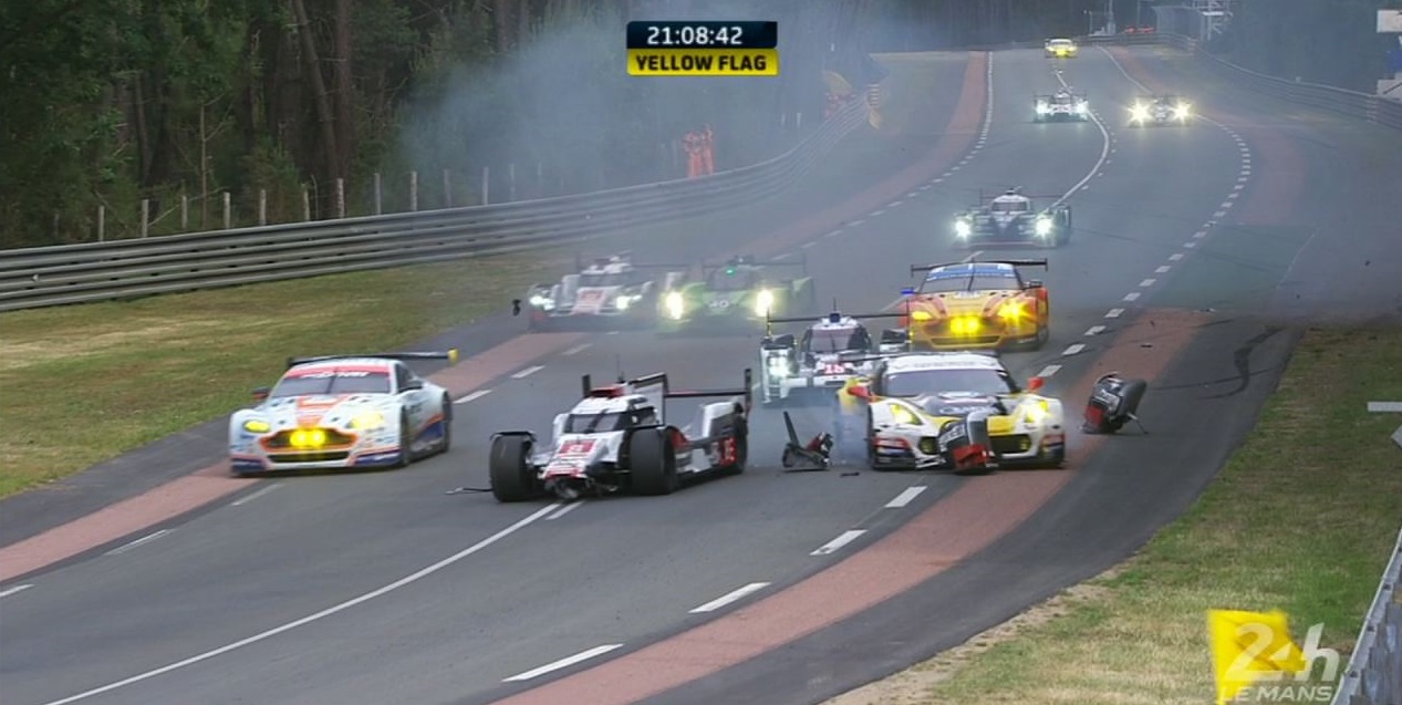 Audi driver Duval suffers heavy crash in early stages at Le Mans (VIDEO)