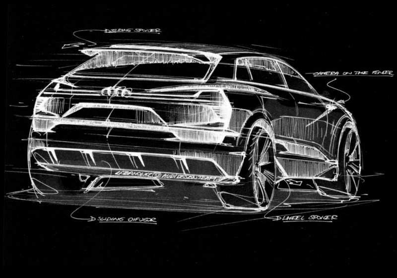 Audi e-Tron Quattro Concept Shown In Newly Released Sketch