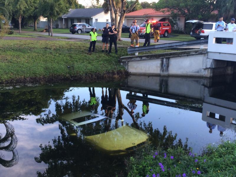 BMW found submerged in Plantation canal
