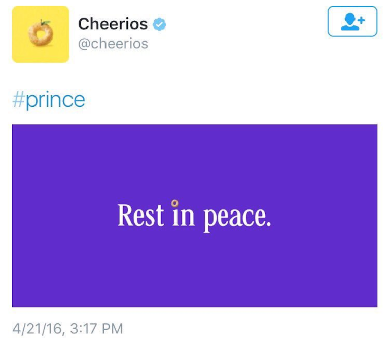 Corporate tributes to Prince: Why did Chevy soar, but Cheerios stumble?